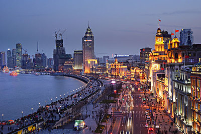 上海_外灘_黃浦江_東方明珠_環(huán)球金融中心_上海中心_高清圖片_全景視覺